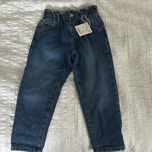 NWT Zara girls baggy paperback heart jeans